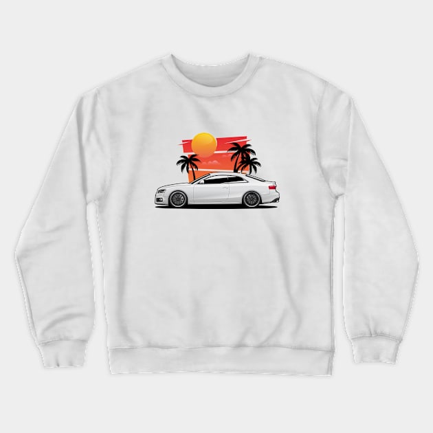 White A5 S5 Coupe Crewneck Sweatshirt by KaroCars